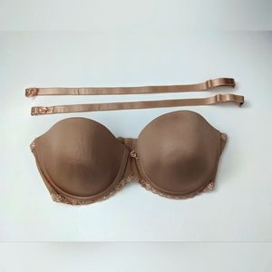 Convertible strap to strapless bra